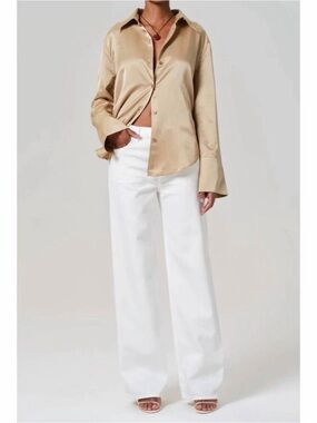 Citizens of Humanity Annina Trouser Jeans Women's 32 Wide Leg Soft White NWT